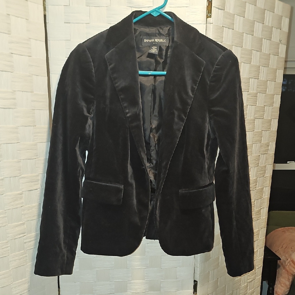 Banana Republic Black Velvet Women's Blazer
